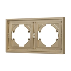 Изображение Рамка 2 поста пластиковая Arlight TENDO, золото светлое soft-touch 054647