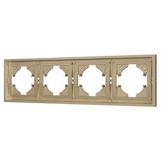 Изображение Рамка 4 поста пластиковая Arlight TENDO, золото светлое soft-touch 054663